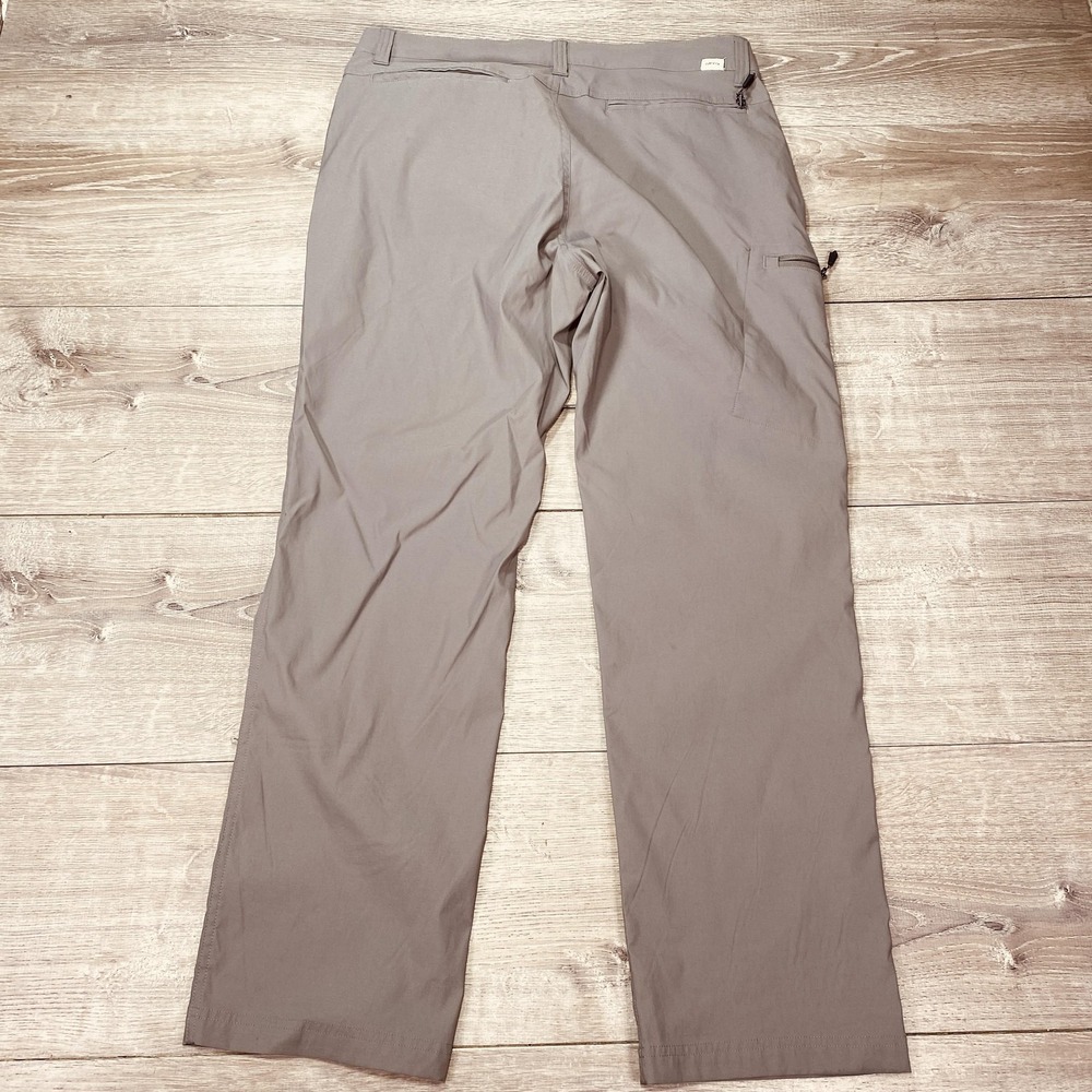 Orvis Pants Mens 34x29 Gray Hiking Water Repellent‎ Stretch Zip Media Pocket - Picture 6 of 13